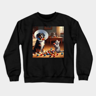 Cats are a menace to society Crewneck Sweatshirt